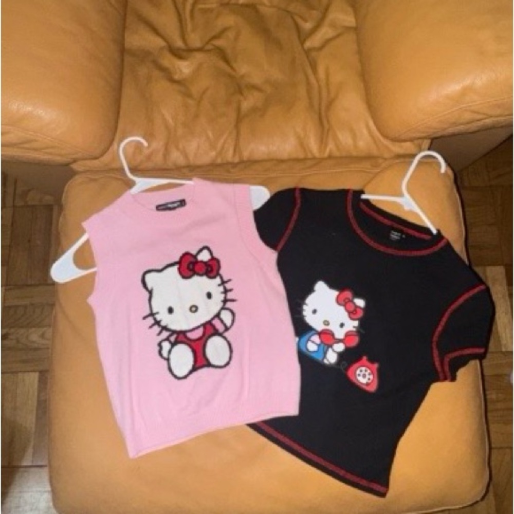 SHEIN Hello Kitty Pink Vest and Black Vest Set
